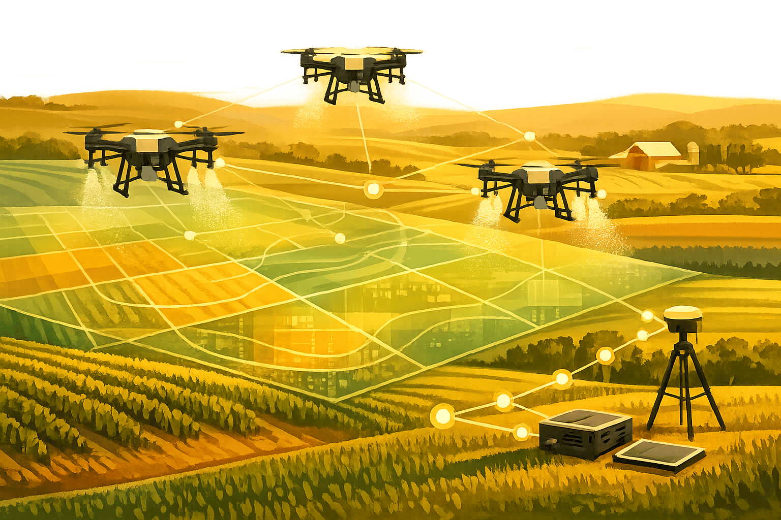 Multi-Drone Data Sharing for Agriculture – Drone Spray Pro