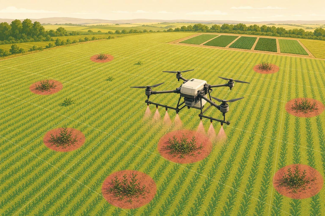Selective Weed Targeting with Drone Sprayers