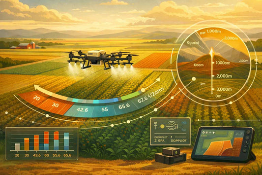 DJI Agras T100 Optimal Swath Settings and Flying Parameters