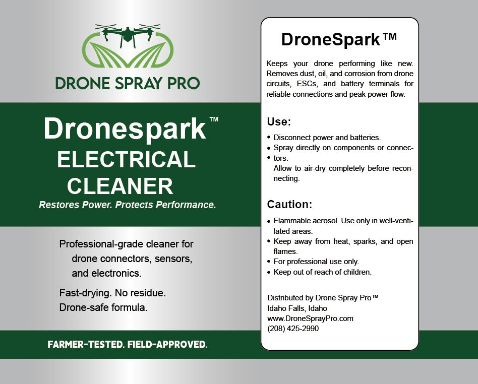 DroneSpark™ Drone Electrical Contact Cleaner – Aerosol Electronics Cleaner for UAVs