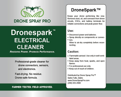 DroneSpark™ Drone Electrical Contact Cleaner – Aerosol Electronics Cleaner for UAVs